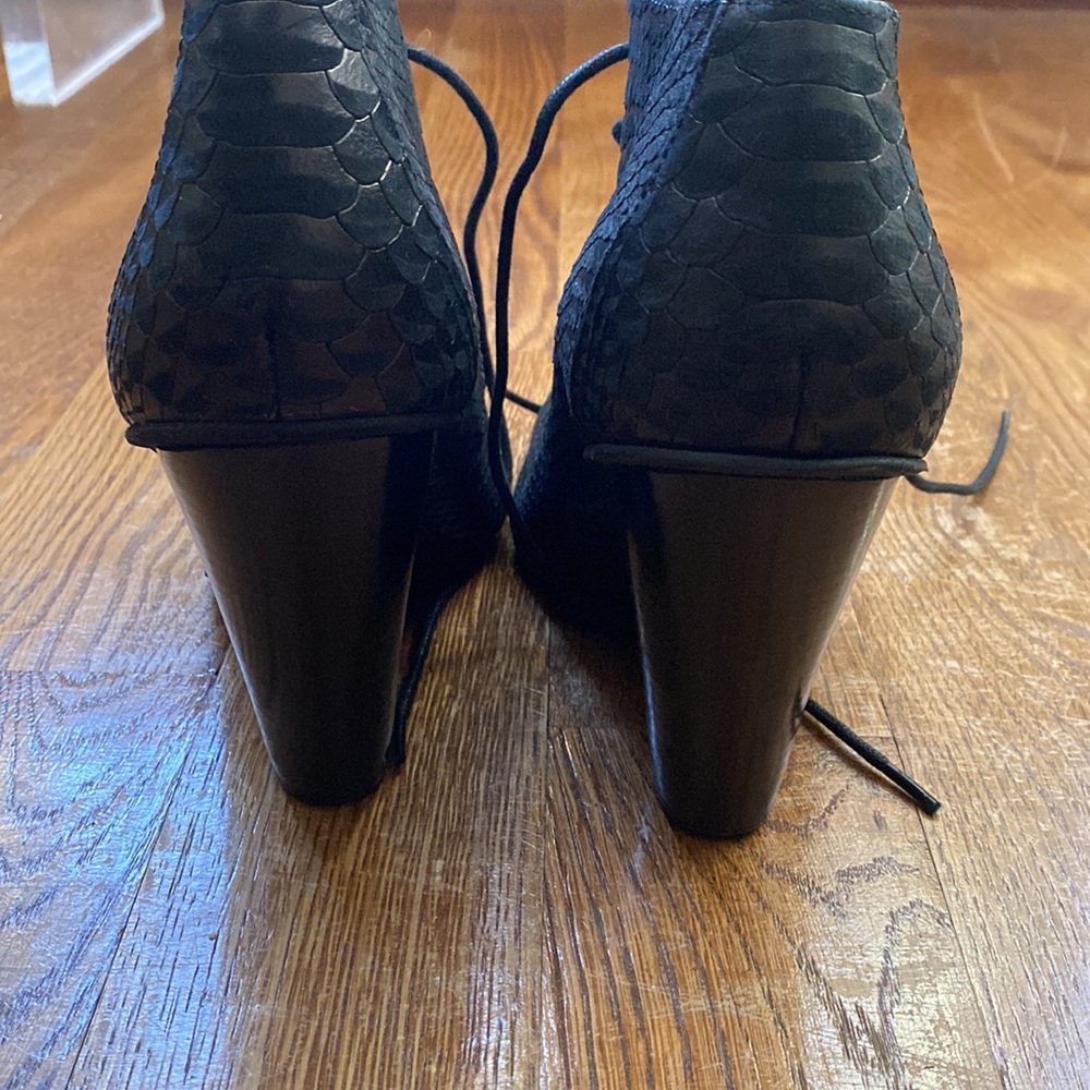 Kenneth Cole Black Python Embossed Booties - image 2